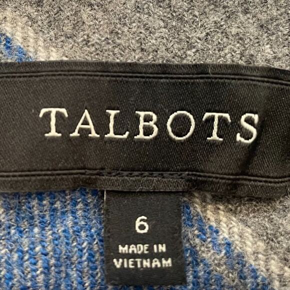 Talbots Wool Blend Blue, Black, Gray Plaid Mini Skirt, Preppy, Academia, Size 6 - Picture 6 of 10